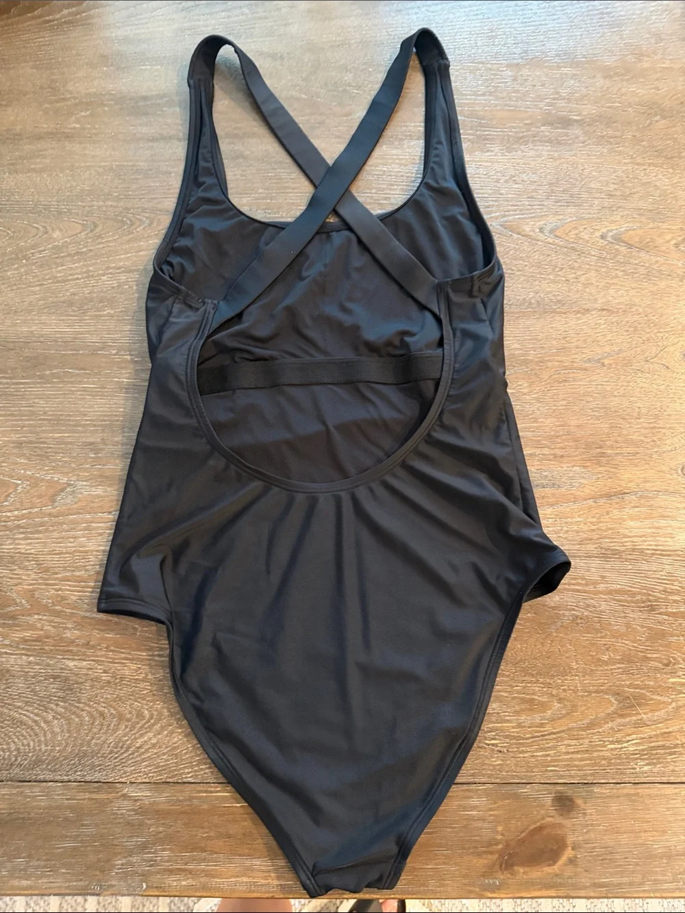 Quince Italian Cross-Back One-Piece Swimsuit Black Size XL E100